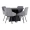 Conjunto de comedor Dallas 4325 (Gris oscuro + Negro)