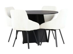 Маса и столове за трапезария Dallas 4325 (Beige + Черен)