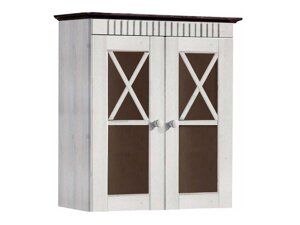 Окачен шкаф за баня Denton AA102 (Бял + Havana Дъб)