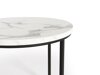 Conjunto de mesa de centro Houston 951 (Marmore branco + Preto)