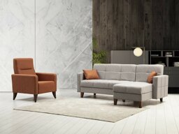 Pehme mööbli komplekt Altadena C119 (Oranž + Helehall)