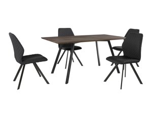 Маса и столове за трапезария Denton 1303 (Черен)