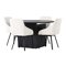 Conjunto de comedor Dallas 4335 (Negro + Beige)