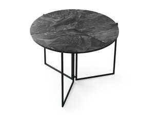 Zložljiva miza Kailua 424 (Sivi marmor + Črna)