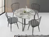 Kokkupandav laud Kailua 424 (Valge marmor + Must)
