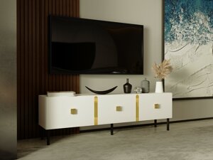 Tv stalas Kailua AC127 (Balta + Auksinė)