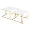 Conjunto mesa de centro Oswego 110 (Blanco + Dorado)