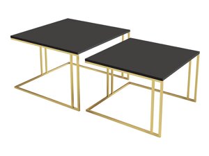 Komplet klubskih mizic Oswego 110 (Črna + Zlata)
