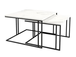 Conjunto mesa de centro Oswego 110 (Mármol blanco + Negro)