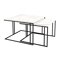 Ensemble tables basses Oswego 110 (Marbre blanc + Noir)