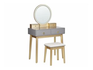 Toaletni stolić Berwyn 830 (Siva + Zlatno)