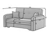 Kavč z ležiščem Elyria 178 (Siva)