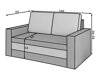 Καναπές κρεβάτι Elyria 107 (Nubuk 27 + Nubuk 21)