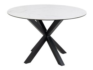 Tisch Oakland 1008 (Schwarz + Weisser Marmor)