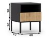 Naktinis staliukas Elyria C105 (Matinė juoda + Artisan ąžuolas)