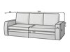 Καναπές κρεβάτι Elyria 122 (Sawana 21 + Μαλακό 29)
