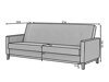 Καναπές κρεβάτι Elyria 103 (Monolith 37)