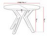 Tisch Oswego 111 (Weißer Marmor + Schwarz)
