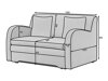 Dīvāns gulta Elyria 151 (Nube 3 + Nube 6)