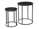 Komplet kavnih mizic Richardson 120 (Črni marmor + Črna)