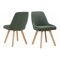 Set di sedie Denton 1072 (Verde + Rovere chiaro)