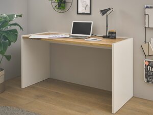 Mesa de escritório Lewiston K120 (Branco + Wotan carvalho)