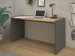 Mesa de escritório Lewiston K120 (Antracite + Wotan carvalho)
