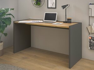 Mesa de oficina Lewiston K120 (Antracita + Wotan roble)