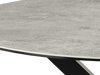 Tisch Oakland 1008 (Schwarz + Grauer Marmor)