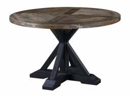 Τραπέζι Riverton 767 (Σκούρο ξύλο + Μαύρο)