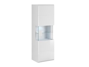 Vitrina de pared Austin F110 (Blanco + Blanco brillante)