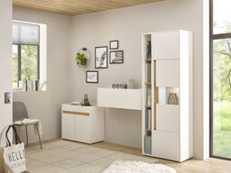 Мебелен комплект Lewiston K140 (Бял + Wotan дъб)