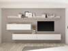 Set mobili soggiorno Lewiston K143 (Bianco + Wotan quercia)
