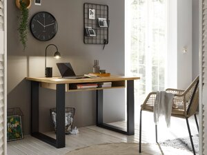 Τραπέζι γραφείου Lewiston V101 (Παλαιωμένο χρώμα ξύλου + Ανθρακί)
