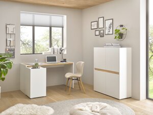 Мебелен комплект Lewiston K151 (Бял + Wotan дъб)