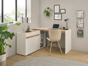 Мебелен комплект Lewiston K152 (Бял + Wotan дъб)