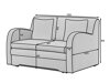 Sofa lova Elyria 151 (Nube 6 + Nube 40)