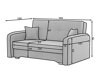 Sofa lova Elyria 178 (Beige)
