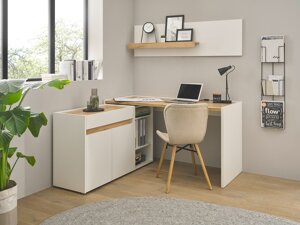 Мебелен комплект Lewiston K153 (Бял + Wotan дъб)