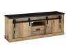 Τραπέζι Tv Lewiston 114 (Ανθρακί + Παλαιωμένο χρώμα ξύλου)