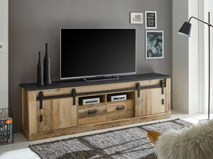 Tv-omarica Lewiston V112 (Antracit + Rustikalen les)