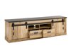 Τραπέζι Tv Lewiston V112 (Ανθρακί + Παλαιωμένο χρώμα ξύλου)
