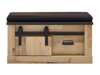 Παπουτσοθήκη Lewiston V124 (Ανθρακί + Παλαιωμένο χρώμα ξύλου)
