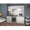 Conjunto de cocina Houston 857 (Blanco brillante + Roble Sonoma)