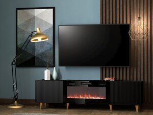 Mueble TV Charlotte H106 (Negro + Dorado)