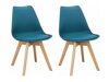 Καρέκλα Denton 1029 (Τυρκουάζ + Ανοιχτό χρώμα ξύλου)