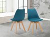 Καρέκλα Denton 1029 (Τυρκουάζ + Ανοιχτό χρώμα ξύλου)