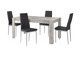 Маса и столове за трапезария Denton 601 (Черен + Сребро)