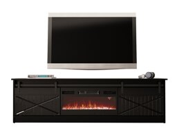 Mueble TV Charlotte 165 (Negro + Negro brillante)