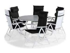Conjunto de mesa y sillas Comfort Garden 1417 (Negro)